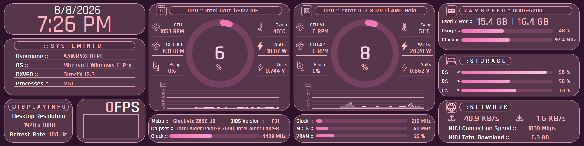 Clean HUD v.1 1920 x 480 preview