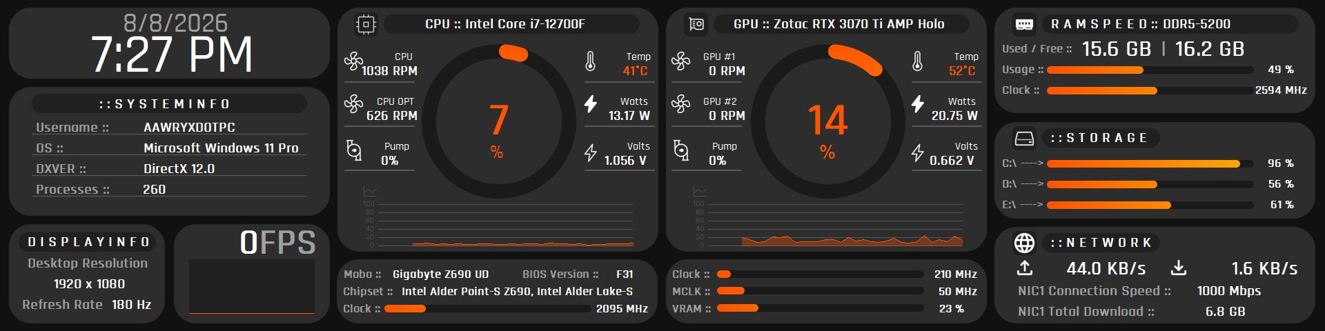 Clean HUD v.1 1920 x 480 preview