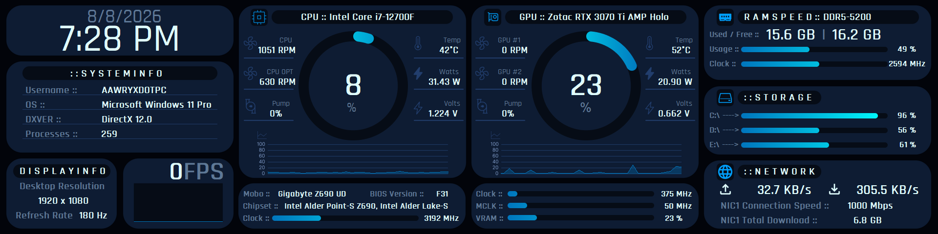 Clean HUD v.1 1920 x 480 preview