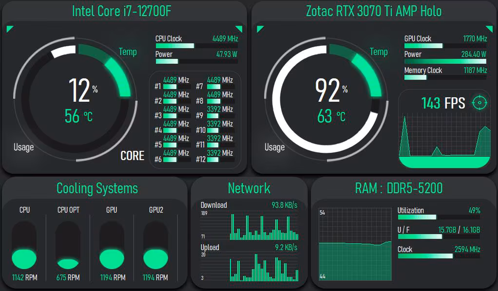 Matrix Hacker Green HUD 1024 x 600 preview