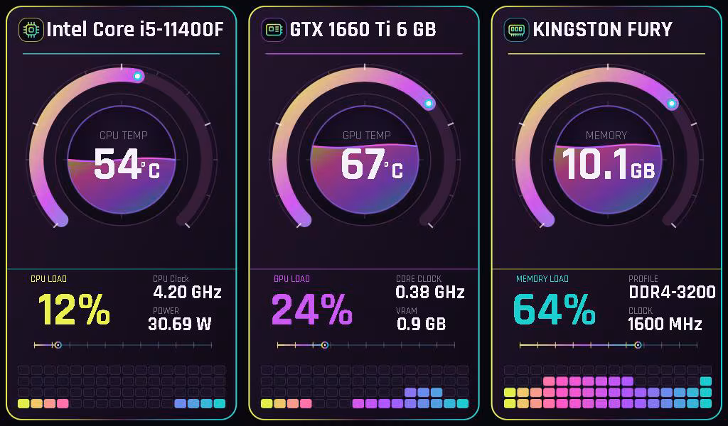 Night City Neon HUD 1024 x 600 preview