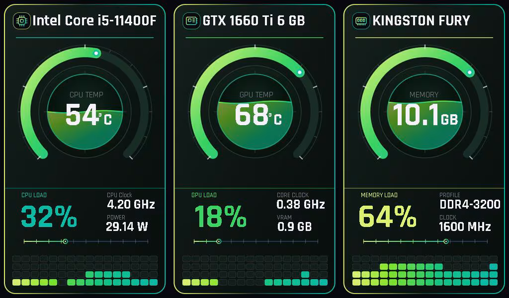 Matrix Hacker Green HUD 1024 x 600 preview