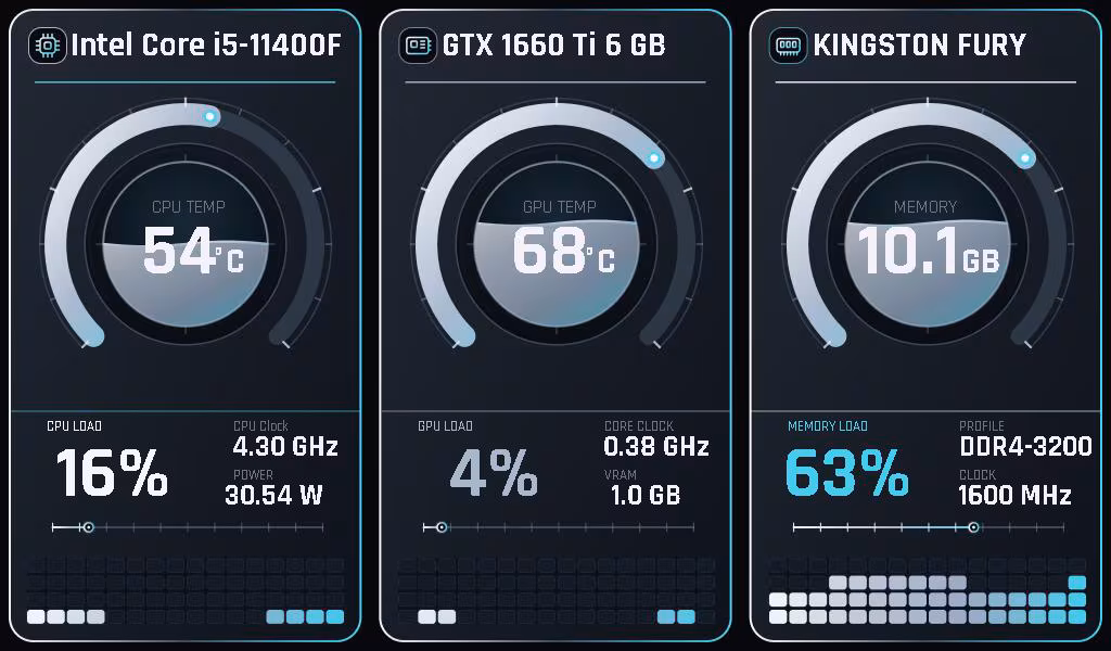 Ghost Chrome Ice Blue HUD 1024 x 600 preview