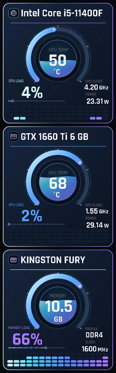 E-Sport Blue Vertical HUD 400 x 1280 preview