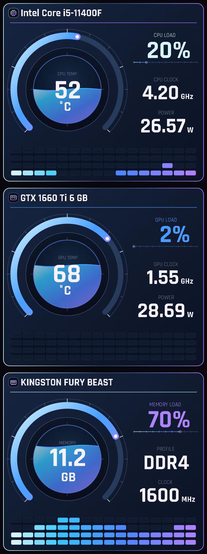 E-sport blue HUD 720 x 1920 preview